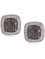 Sterling Silver and Diamond Omega Back Earrings (0.33cttw)