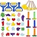 YGDZ Paint Sponges for Kids, 39pcs Early Learning Toddlers Sponge Paint Brushes Stamps Foam Art Craft Drawing Tools