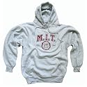 MIT HOODIE, Officially Licensed Massachussetts Institute of Technology Hooded Sweatshirt, Gray