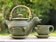 Ceramic tea set, 'Duck Family' (set for 2)
