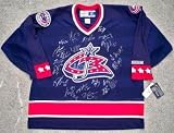 2009-2010 COLUMBUS BLUE JACKETS Team Signed JERSEY COA - Autographed NHL Jerseys