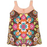 The Childrens Place tops Broom Floral Babydoll Tank