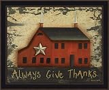 Always Give Thanks-Saltbox-Rustic-Folk-Framed Art Print