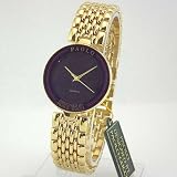 PAOLO by PAOLO GUCCI Men's Gold Tone Round Bracelet Watch with Black Dial. Model: PG407BG-G