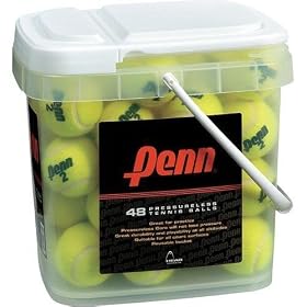 Pressureless Tennis Balls - Penn Pressureless 48-Ball Bucket