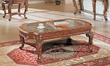 51piHTsti6L. SL160  French Provincial Rich Brown Finish Occasional Coffee Table