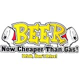 Men's Shooter Shirt (Sleeveless T-Shirt) : Beer - Now Cheaper Than Gas - Drink Dont Drive - Funny Drinking Party