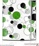 Sony PS3 Skin Lots of Dots Green on White