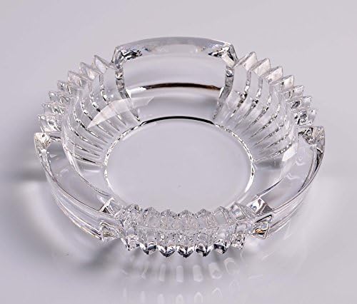 XJF Tabletop Ashtray Ashtray Smoke Collectible Tribal Decoration (Round Glass)