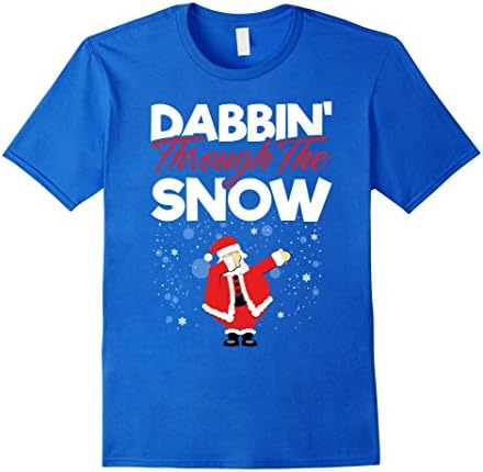 Men's Dabbin' Through The Snow - Funny Christmas T-Shirt - Unisex XL Royal Blue