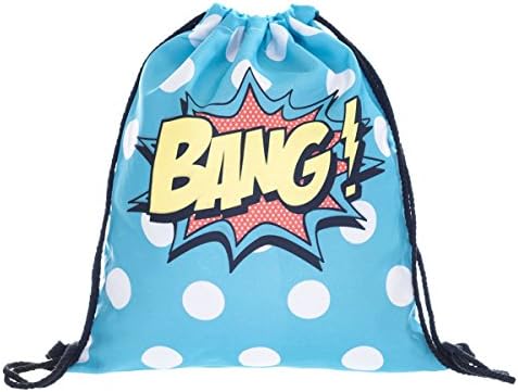 Flora Mcqueen Women's Travel Cute Drawstring Backpack Made of Polyester 15"x11" BANG backpack (1)