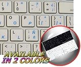 MAC ENGLISH - SPANISH (TRADITIONAL) WHITE BACKGROUND KEYBOARD STICKER