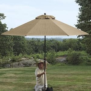 Living Home Outdoors Charlotte 11' Tilt Umbrella (Mocha) by 