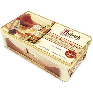 Asbach Uralt Brandy Filled Chocolates 16 Bottle in a Special Tin Gift Box – 200g/7.05oz