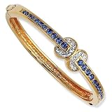 Gold plated Swarovski Crystal Blue Love Knot Bangle Bracelet 8 Inch JewelryWeb 51picgbWjbL. SL160 Gold plated Swarovski Crystal Blue Love Knot Bangle Bracelet 8 Inch JewelryWeb