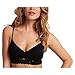 Floral Lace Triangle Bra Bralette Unpadded Bustier Crop Top Ruche Ruffle Crochet
