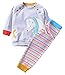 Fiream Girls 2 Piece Cute Cartoon Cotton Long Sleeve set(Polarbear,2T)