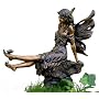 Fairy & Butterfly Garden Statue Antique Copper Finish, 14-inch