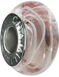 Authentic Chamilia Silver Umbra Swirl Murano Charm - Retired