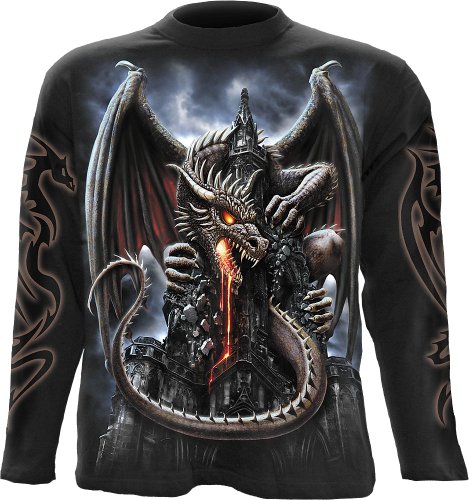 Spiral - Mens - DRAGON LAVA - Longsleeve T-Shirt Black - XL