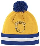 Golden State Warriors Mitchell & Ness Jersey Stripe Cuffed Knit Hat