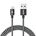 iPhone Charger, Anker 6ft Nylon Braided USB iPhone Cable with Lightning Connector [Apple MFi Certified] Ultra-High Lifespan Sync and Charge Cable for iPhone 6/ 6 Plus/ 6s, iPad Air 2, iPad Pro and More (Space Gray)