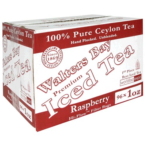 Walters Bay & Company, Pure Ceylon Premium Iced Tea, Raspberry Flavored, 96-Count,... by Walter