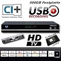 MEDION P24006 HD HD+ Karte (12 Monate Gratis nutzbar) HDTV Sat-Receiver Direkte Aufnahme �ber USB � HD+ Karte inklusive HD+ (Nagra embedded) CI+ & interne Festplatte 500 GB