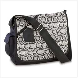 Snakeskin Messenger Bag