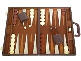 Deluxe Backgammon Set - 18quot Medium Case - Brown Discount