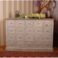 LANDHAUSSTIL APOTHEKERSCHRANK SCHUBLADENSCHRANK WEISS PALAZZO EXCLUSIV