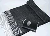 Grey Scarf & Flask Set