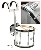Produkt-Bild: Marching Snare Drum Marschtrommel Fan Trommel mit gepolstertem Tragegestell und Drum Sticks