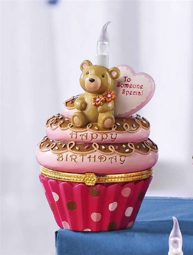 Birthday Cupcake Trinket Box Teddy Bear Someone Special