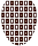 Toilet Tattoos TT-1201-O Block-Choc Decorative Applique For Toilet Lid, Elongated