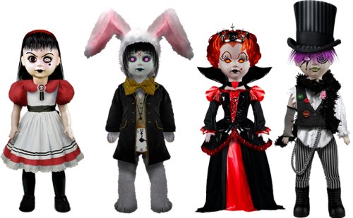 Mezco Toyz Living Dead Doll Alice in Wonderland:Set of 4 On Sale
