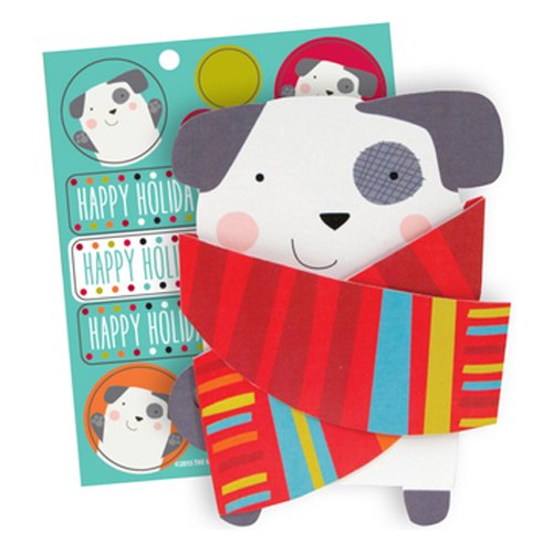 The Gift Wrap Company 20 Count Boxed Holiday Cards, Small, Cozy Pup, Multicolor