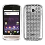 Candy Protector Crystal Soft Gel Skin Cover Cell Phone Case for LG OPTIMUS M/ Optimus C MS690 MetroPCS,Cricket – T-Clear