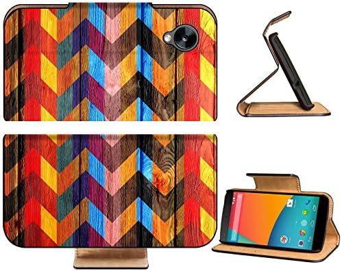 LG Google Nexus 5 Flip Case Colorful chevron pattern on wood texture background IMAGE 27684863 by MSD Customized Premium Deluxe Pu Leather generation Accessories HD Wifi Luxury Protector