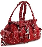 Leather ''Secret Love Eleven'' Francesco Biasia Satchel - Red or Brown