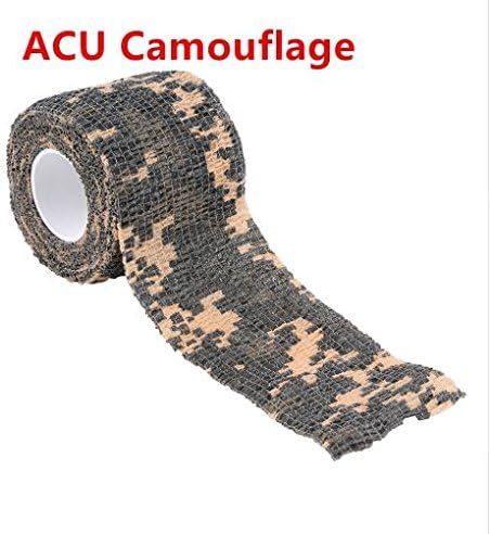 Camouflage Accessories Army Protective Camo Outdoor Hunting Shooting Cycling Tool Multi-functional Camouflage Stealth Tape Waterproof Wrap Durable new arrival 5cmx4.5m (ACU Camouflage)