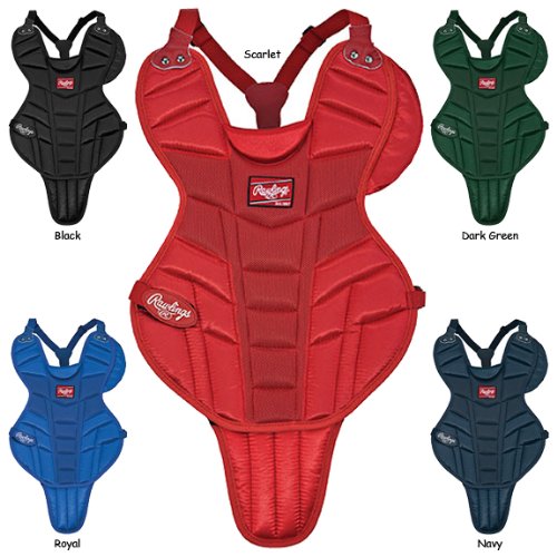 Rawlings Youth 15 Baseball Chest Protectors S - SCARLET YOUTH 15 (AGE 9-12)