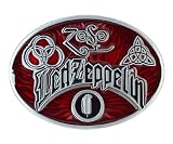 Large Led Zeppelin Belt Buckle - Red