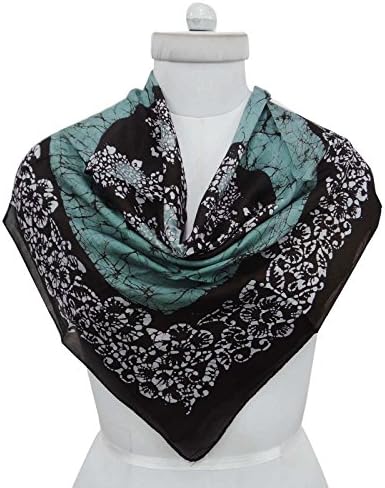 New Pure Silk Scarf Square Batik Fashion Women Wear Wrap Soft 30"X30"