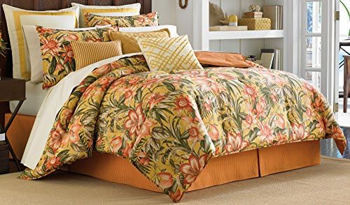 Tommy Bahama Tropical Lily King Comforter Set King Golden yellow