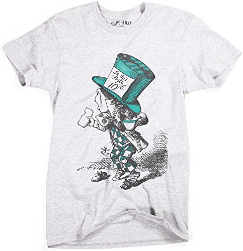 Superluxe™ Mens Mad Hatter Vintage Style Alice in Wonderland T-Shirt