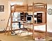 Coaster Bunk Bed and Workstation in Warm Brown Finish