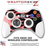 Metal Flames Red Skin by WraptorSkinz TM fits XBOX 360 Wireless Controller (CONTROLLER NOT INCLUDED)