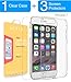 iPhone 8/7 / 6 Clear Case and Tempered Glass COMBO, IXIR iPhone 8/7 / 6 Case Cover + Tempered Glass [3-PACK] for Apple iPhone 7 - Crystal View