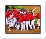 David Freese St Louis Cardinals MLB Double Matted 8x10 Photograph 2011 World Series Game 6 Walk Off Celebration